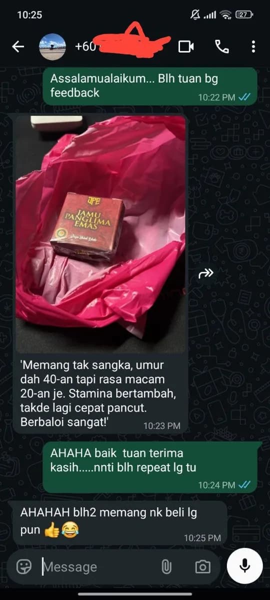 Testimoni pelanggan
